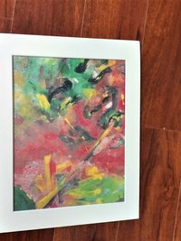 Colorful Trumpet 11" x 14" Matted Print