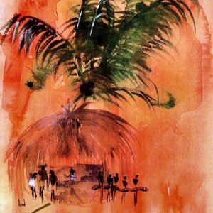 Trinidadian Scene 11" x 14"  Matted Print