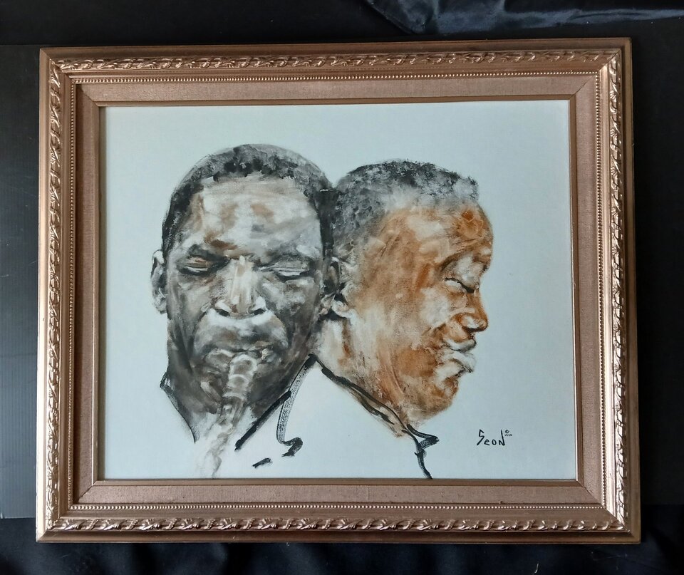 John Coltrane and Accompanist 16" x 20" Original