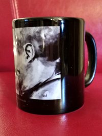 B/W Trumpet Player 11oz Ceramic Mug