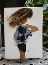 White Feline Dress/BW Bouquet