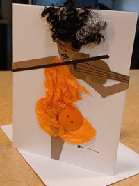 Orange Violin Florals