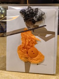 Orange Violin Florals