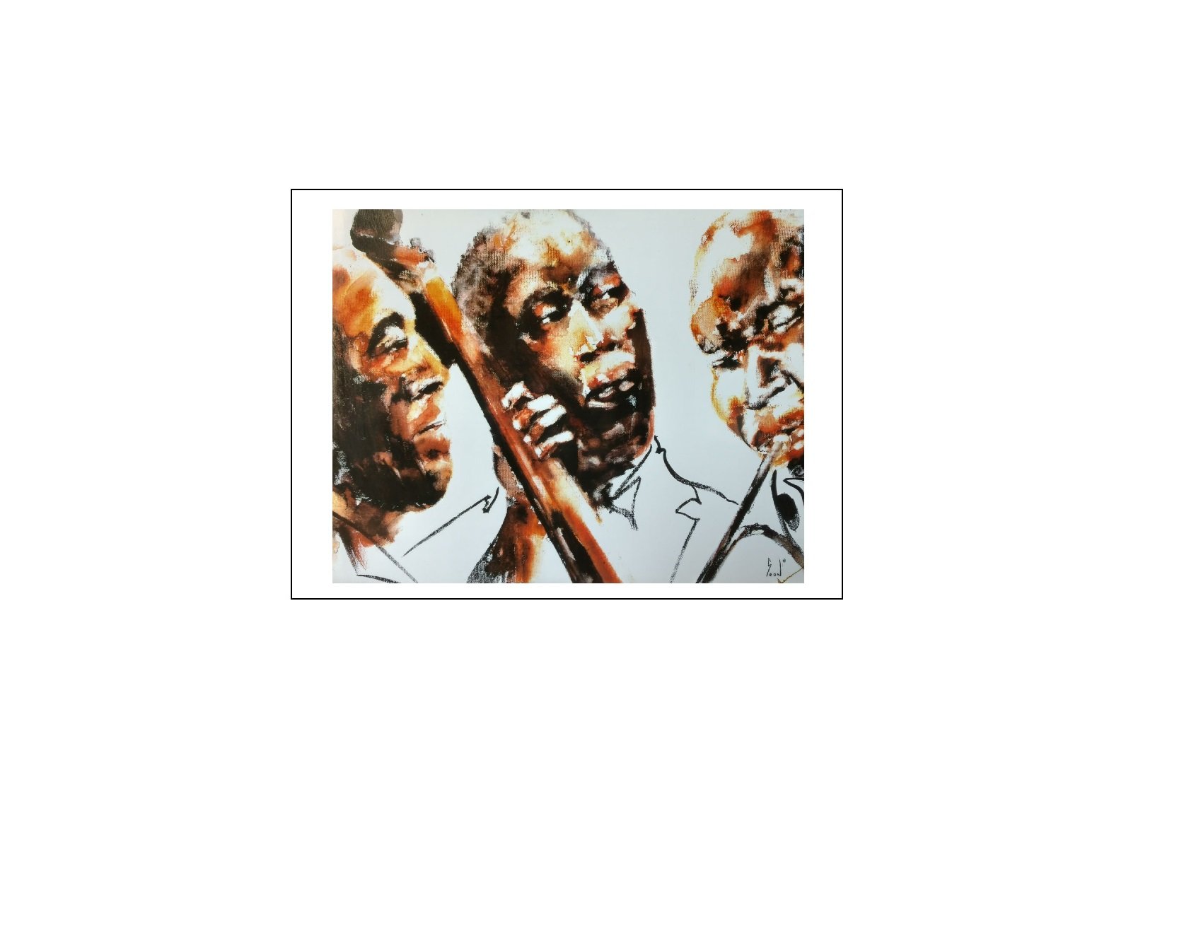 Three Musicians 11" x 14" Print