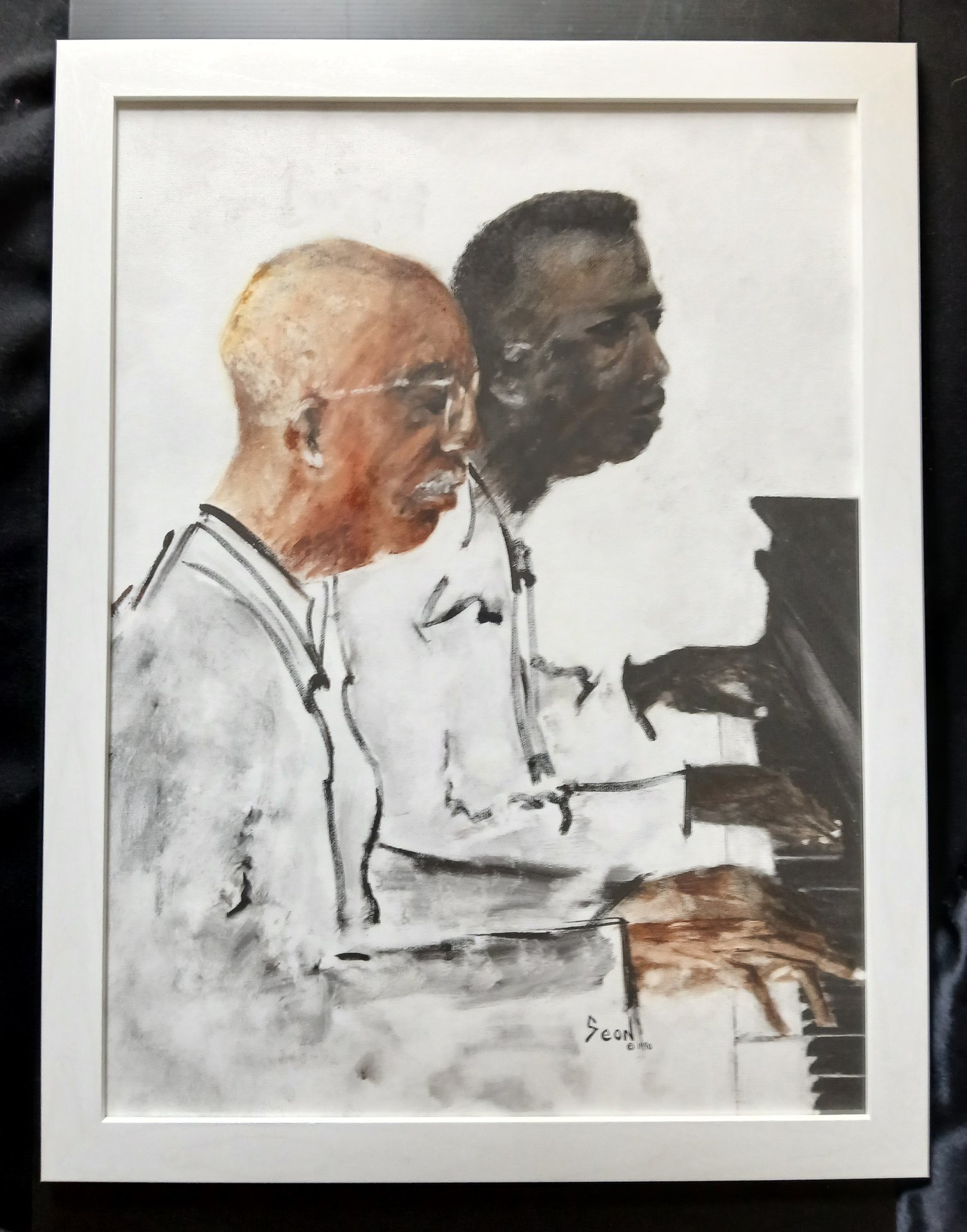 Two Jazz Pianists 18" x 24" Original