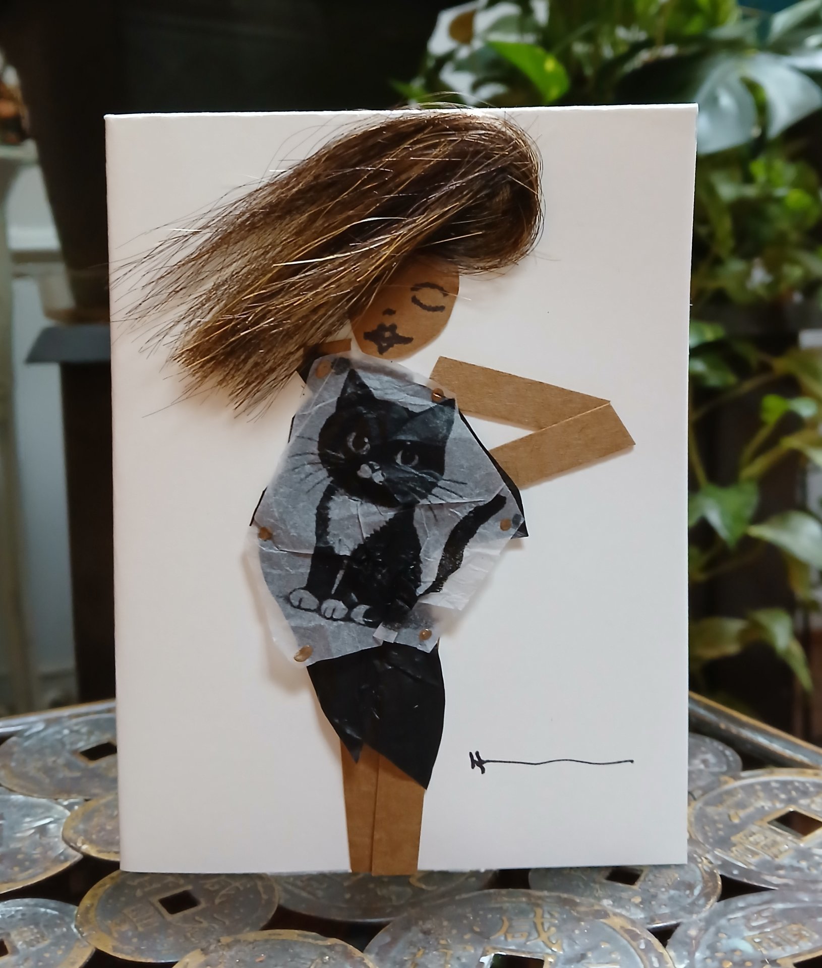 White Feline Dress/BW Bouquet