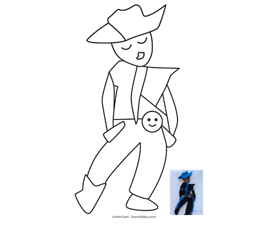Get'm Cowboy Coloring Page