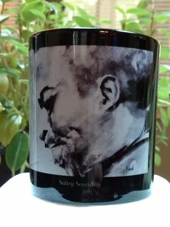 B/W Trumpet Player 11 oz Ceramic Mug