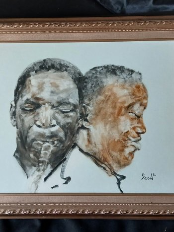 John Coltrane and Accompanist 16" x 20" Original