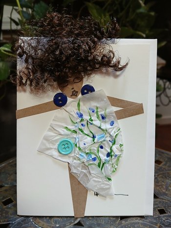 Green and Blue Peony